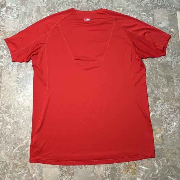 Nike MLB Shirt Mens 2XL Red Washington Nationals Baseballs Short Sleeve NKXI - Picture 6 of 9